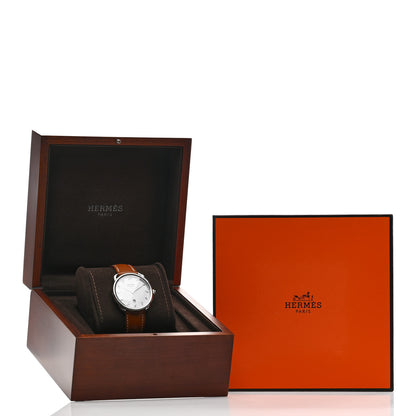Hermes Stainless Steel Barenia 40mm Arceau Quartz Watch Fauve 5 of 5