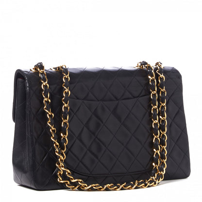 Chanel Lambskin Quilted XL Jumbo Single Flap Black 3 of 10