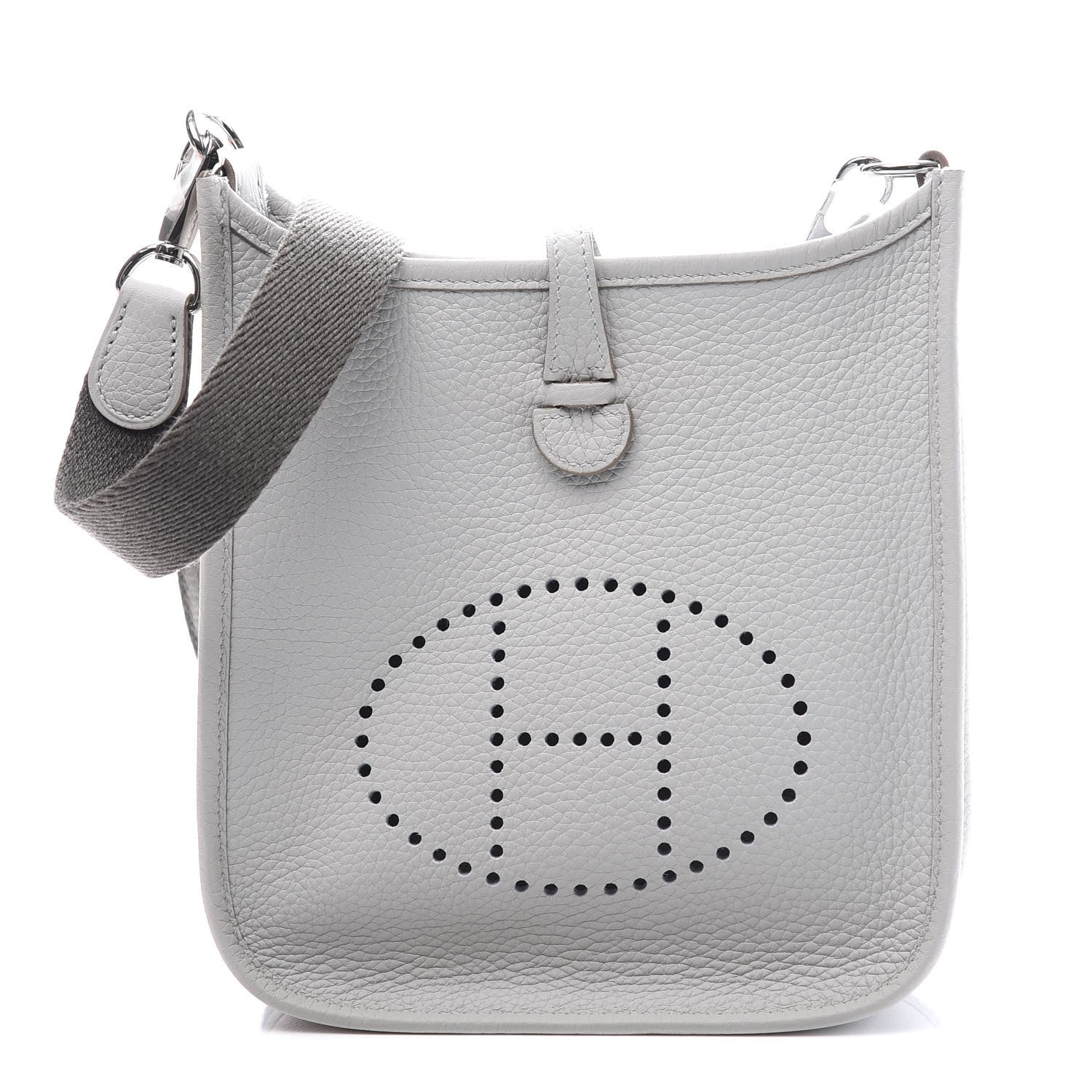 Hermes Taurillon Clemence Amazone Evelyne TPM Gris Perle Etain 1 of 10