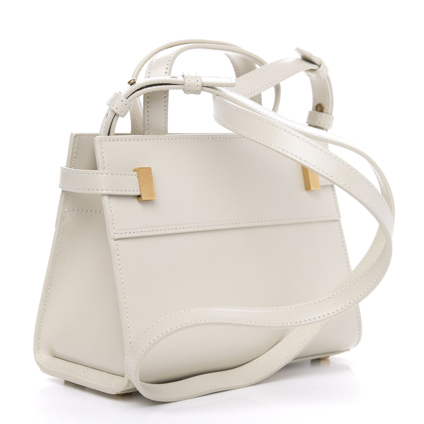 Smooth Calfskin Nano Manhattan Shopper Tote Ivory