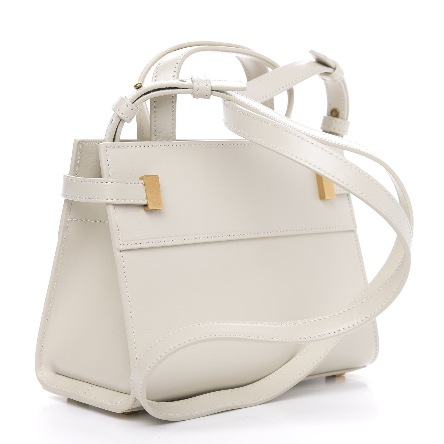 Saint Laurent Smooth Calfskin Nano Manhattan Shopper Tote Ivory 4 of 9