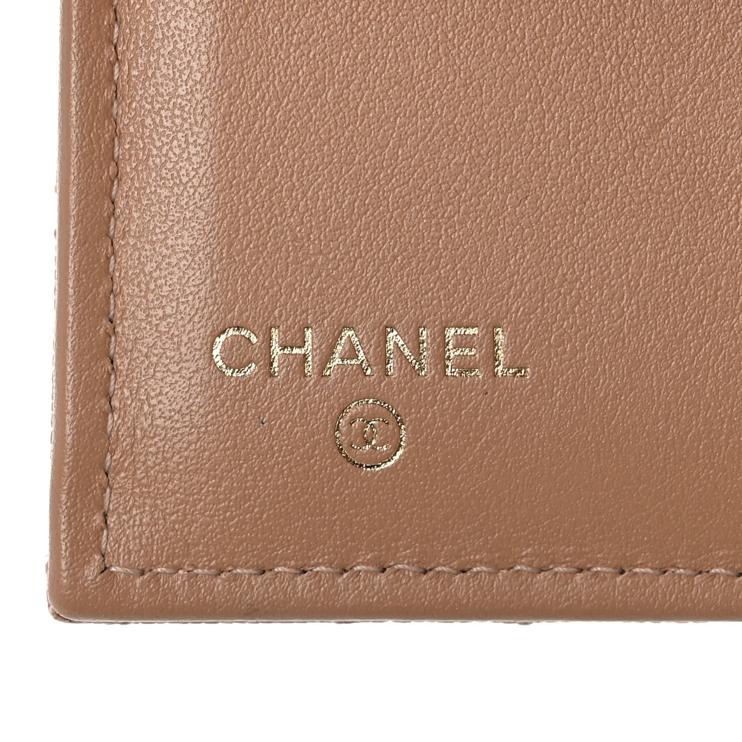 Chanel Caviar Quilted Compact Boy Flap Wallet Beige 7 of 12