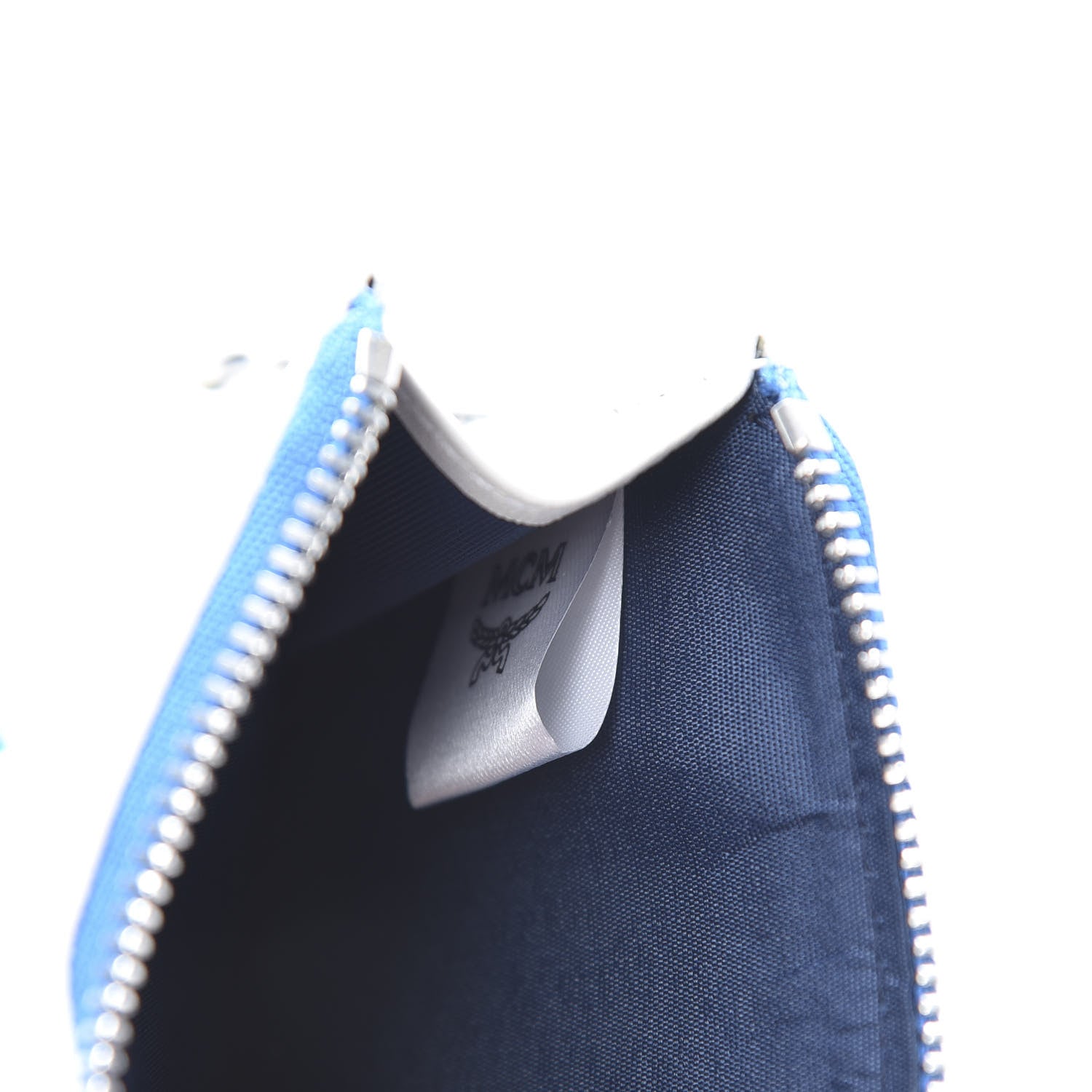 MCM Skyoptic Visetos Spectrum Diamond Neck Strap Card Case Holder White 5 of 7