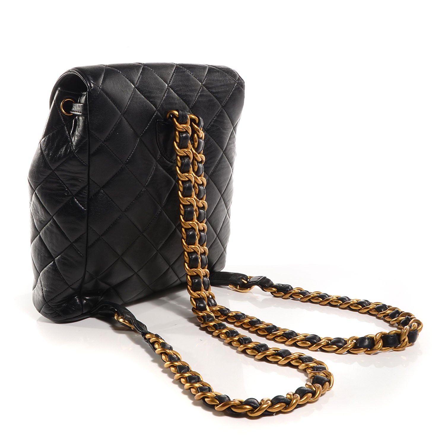 Chanel Lambskin Quilted Backpack Black 3 of 9