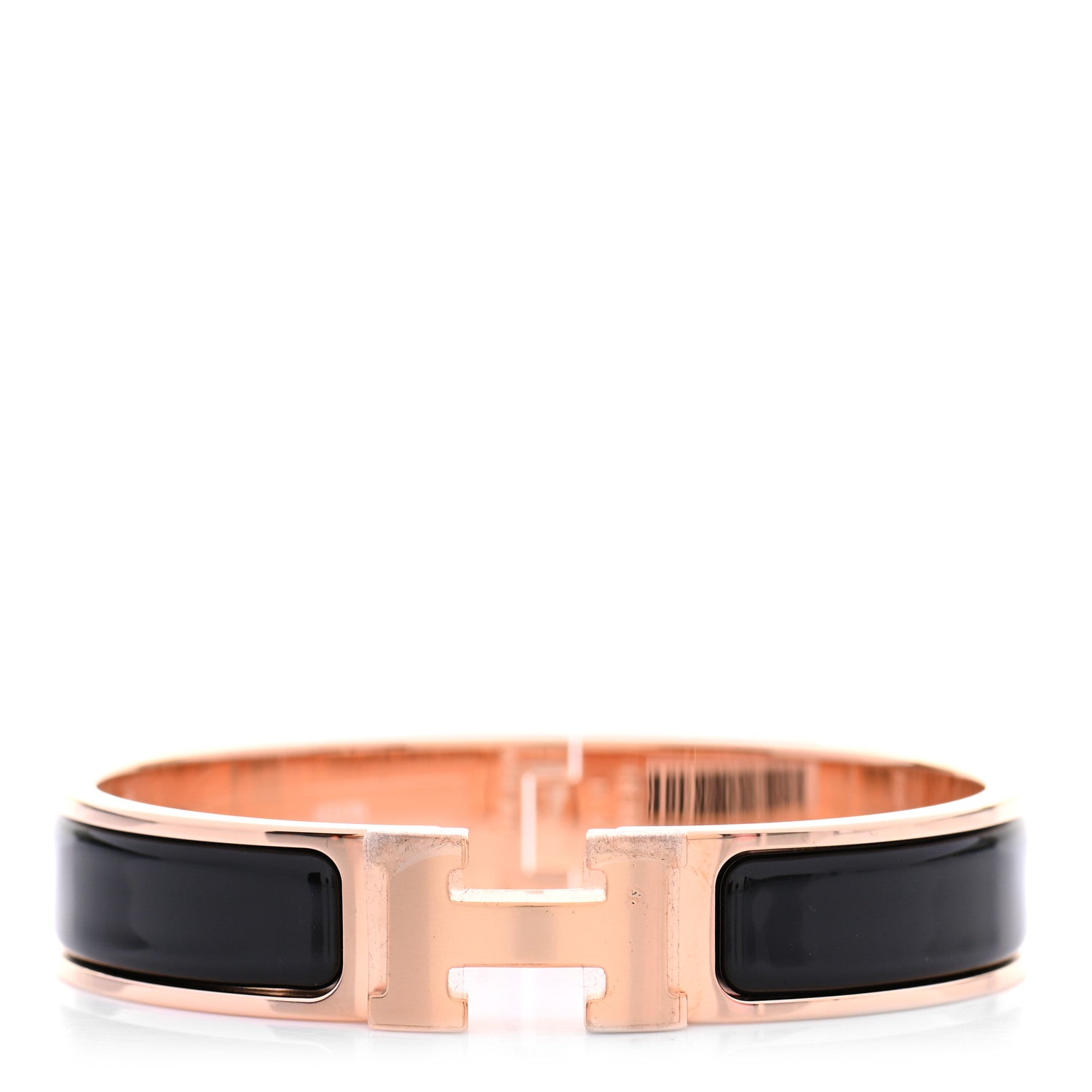 Hermes Enamel Narrow Clic Clac H Bracelet PM Black 1 of 4