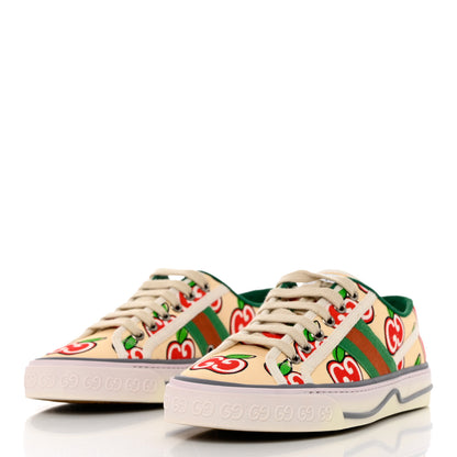 Gucci Canvas Web GG Apple Womens 1977 Tennis Sneakers 36 Ivory Red Mystic White New Shamarock 3 of 9