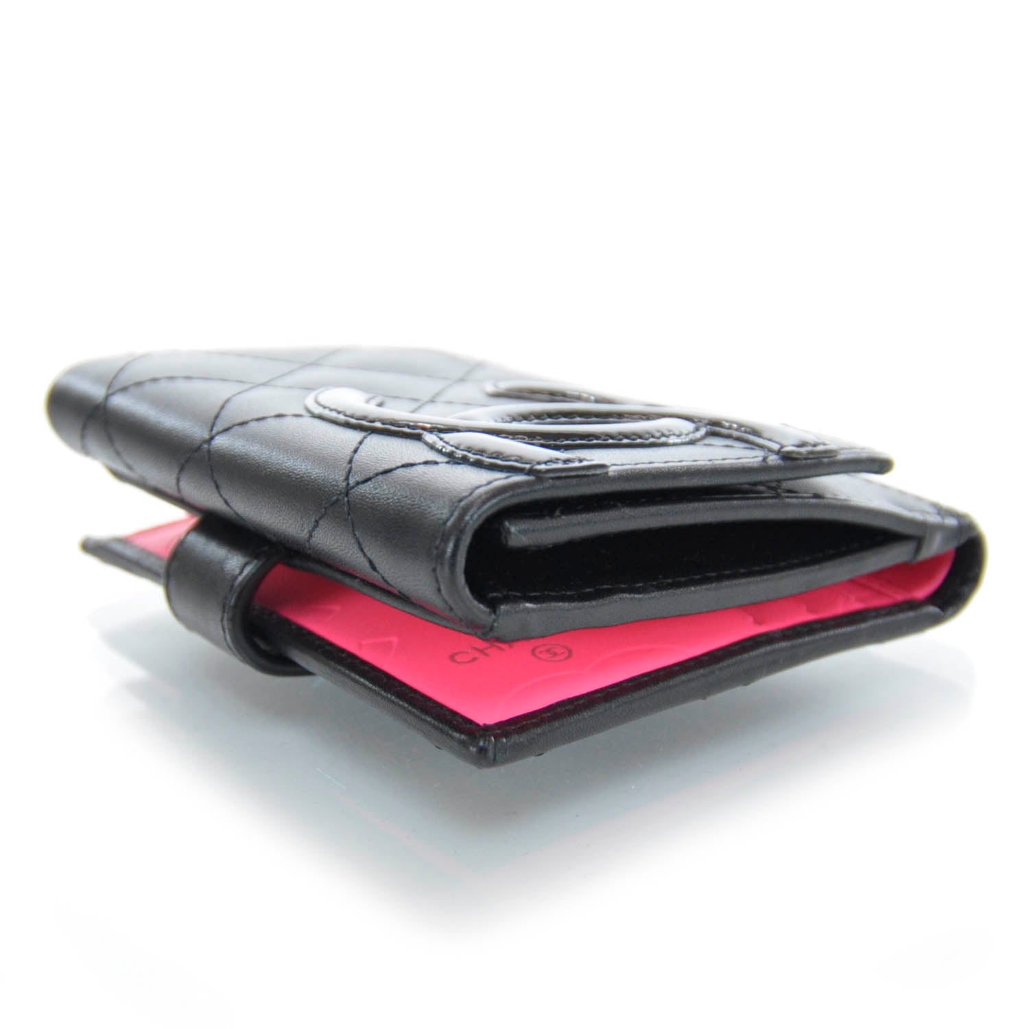 Chanel Cambon Quilted Compact Wallet Black 3 of 8