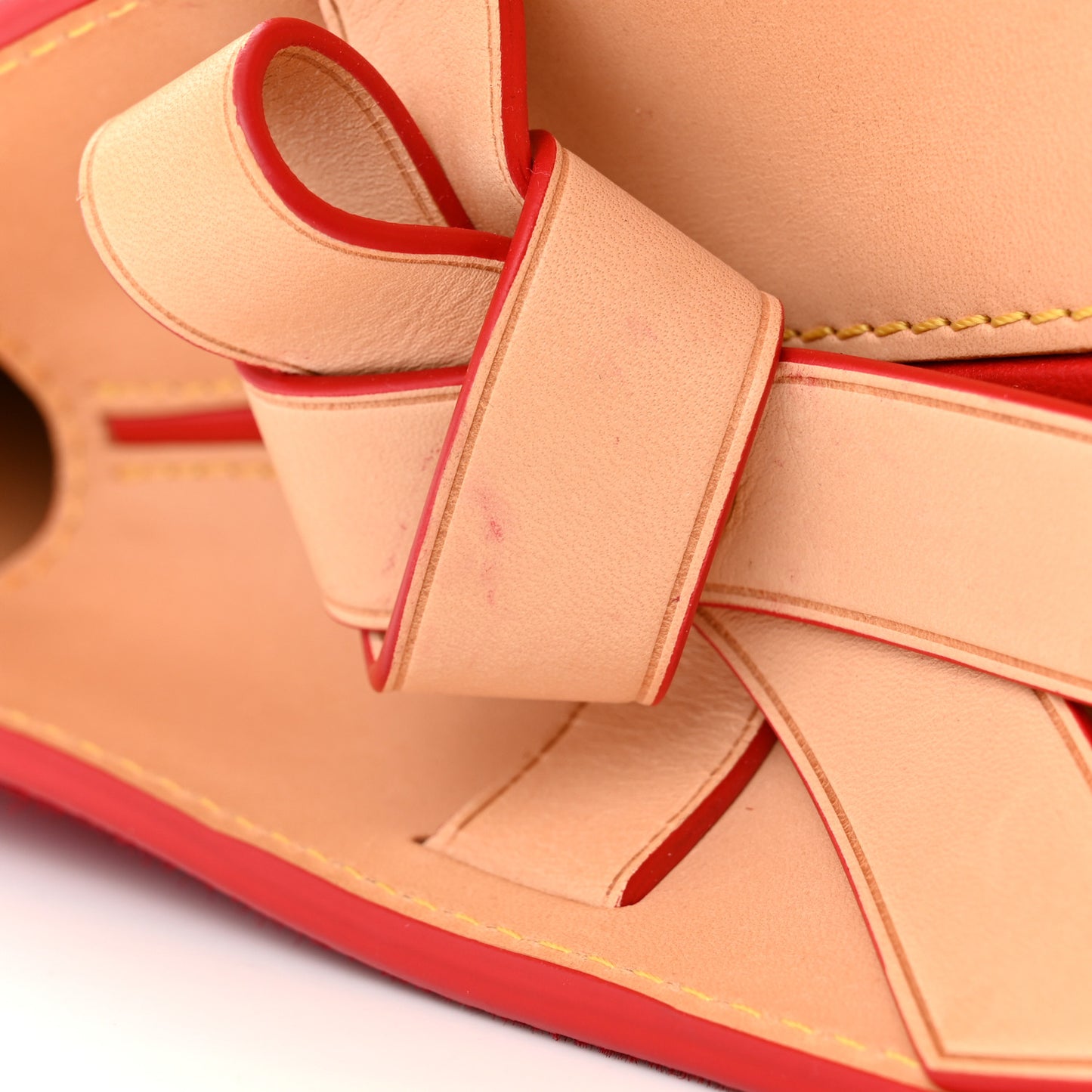 Monogram Calf Hair Spikes Iconoclasts Christian Louboutin Tote Red