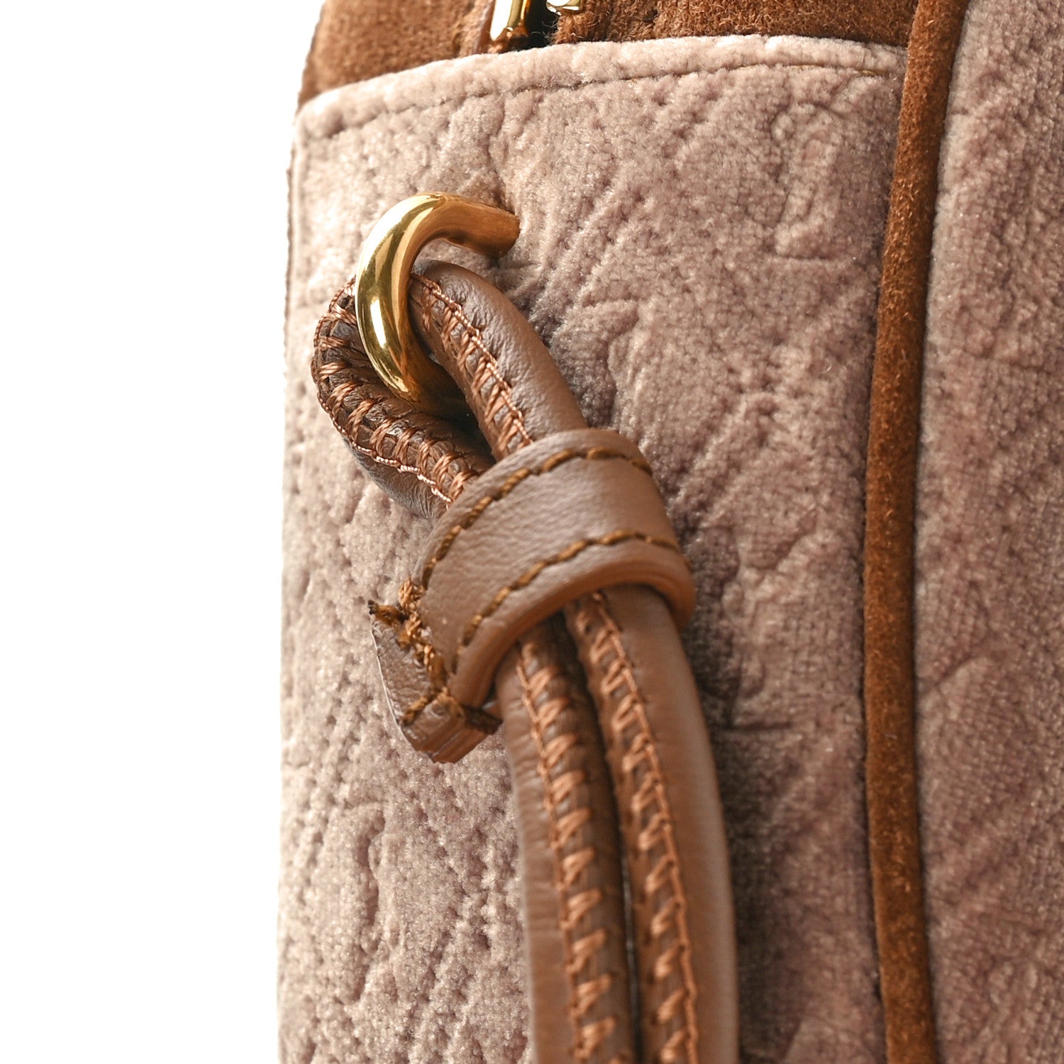 Saint Laurent Velvet Suede Le Monogramme Coeur Crossbody Brown 10 of 10