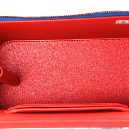 Chanel Lambskin Quilted Superman Top Handle Vanity Blue Red Yellow 5 of 11