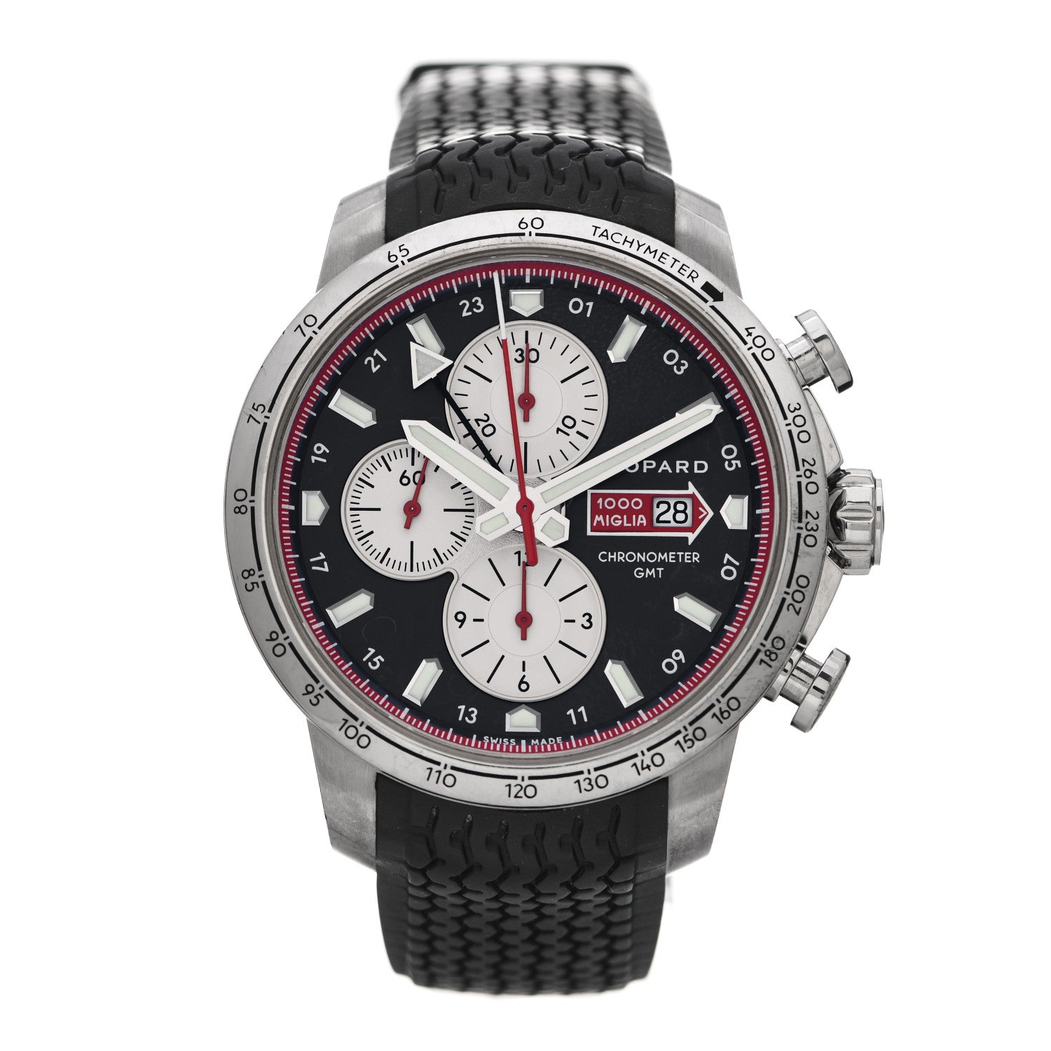 Chopard Stainless Steel Rubber 44mm Mille Miglia Chronograph Automatic Watch Black 1 of 4