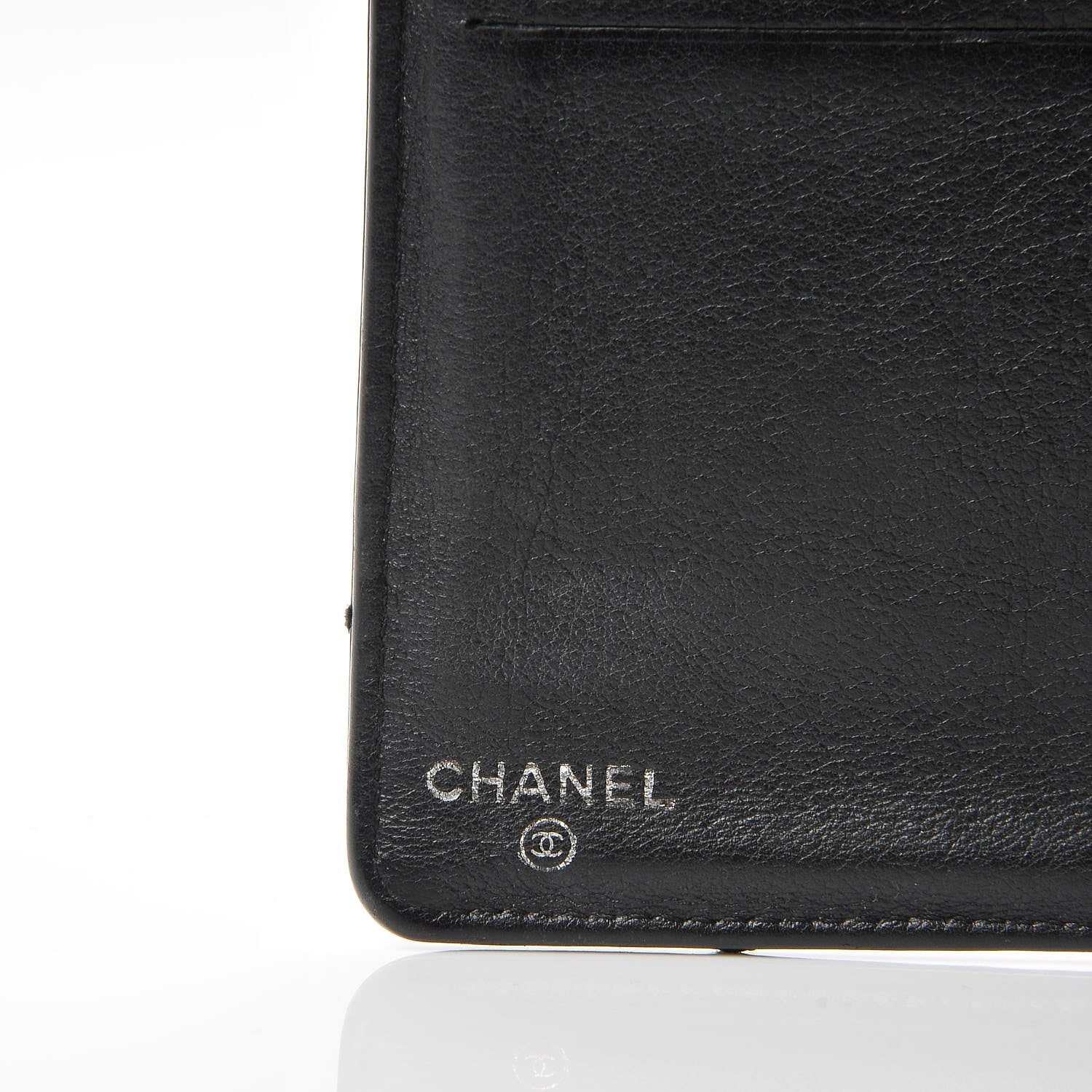 Chanel Calfskin Chevron CC All Day Long Yen Wallet Black 6 of 8