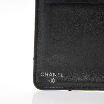 Chanel Calfskin Chevron CC All Day Long Yen Wallet Black 6 of 8