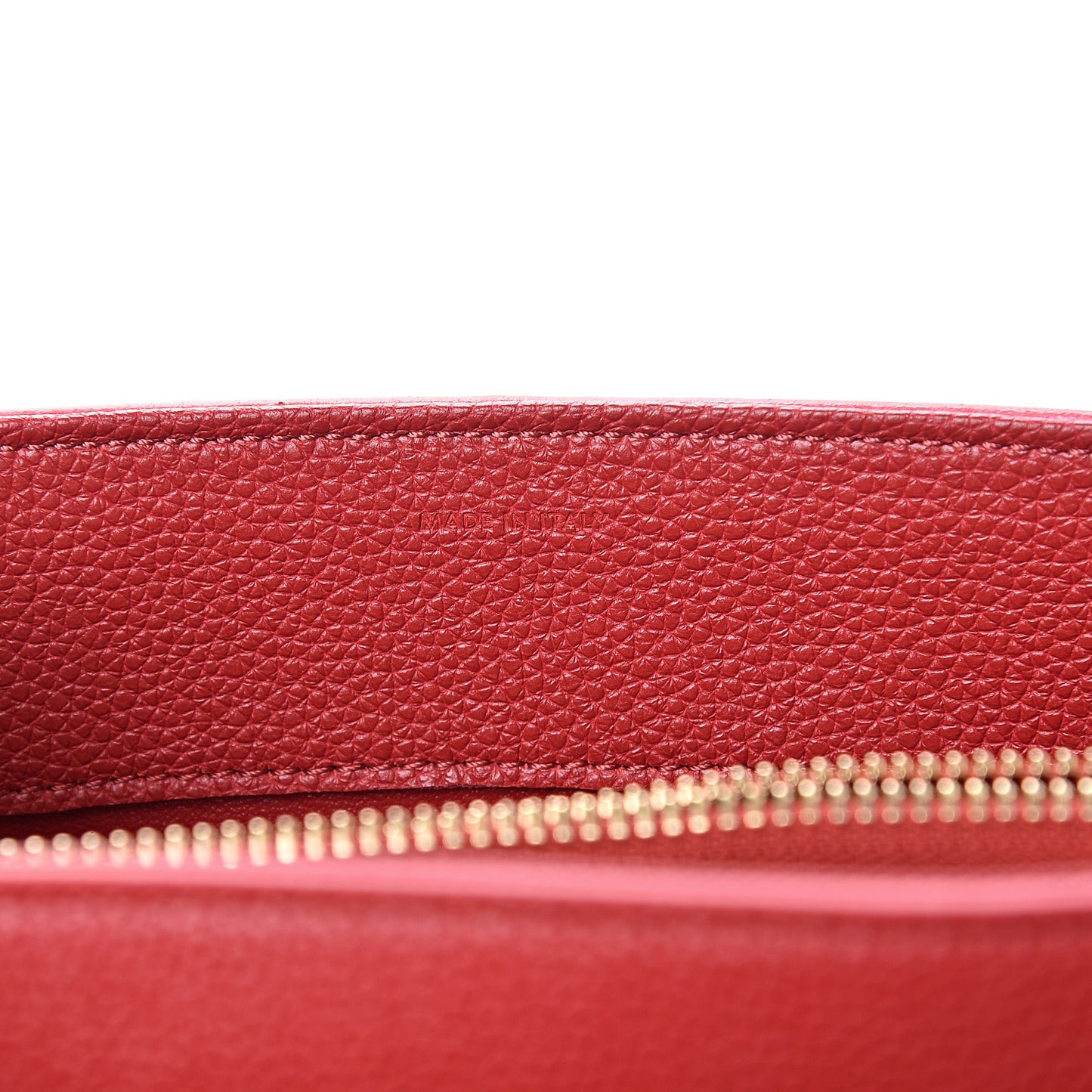 Grained Calfskin Small 16 Top Handle Bag Red