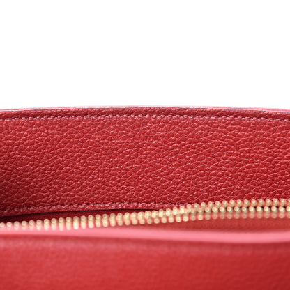 Celine Grained Calfskin Small 16 Top Handle Bag Red 6 of 11