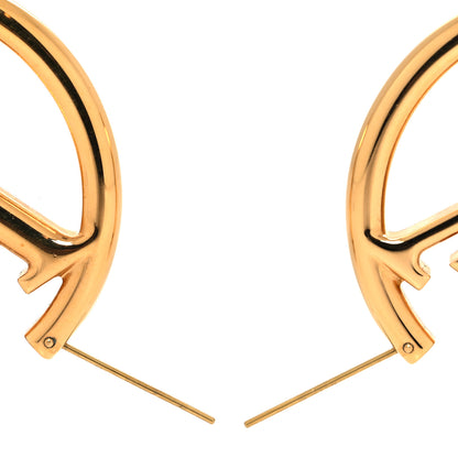 Louis Vuitton Metal Louise Hoop Earrings Gold 3 of 4