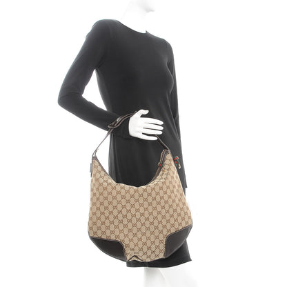 Gucci Monogram Large Princy Hobo Dark Brown 3 of 13