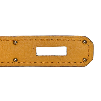 Hermes Taurillon Clemence Kelly Retourne 28 Jaune Ambre 28 of 42