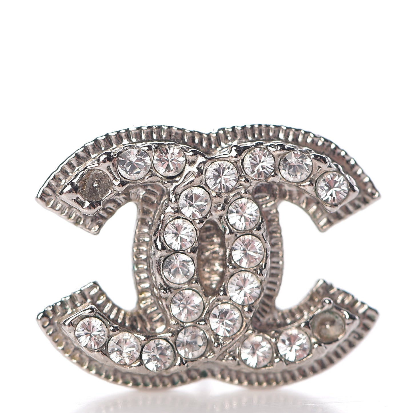 Crystal CC Earrings Silver