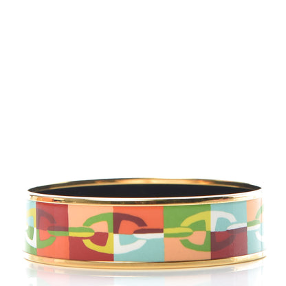 Hermes Enamel Printed Optique Chaine D'Ancre Wide Bracelet 70 3 of 6