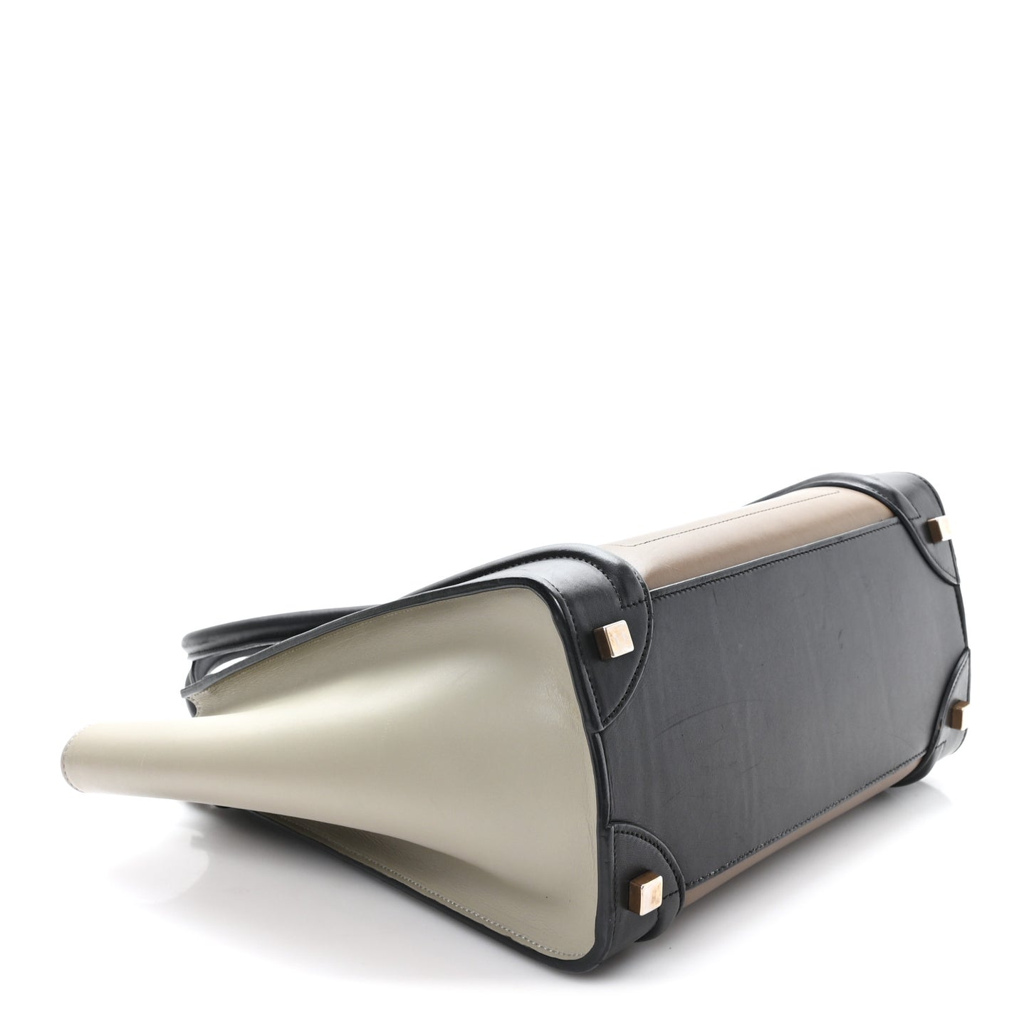 Satin Smooth Calfskin Micro Tri-Color Luggage Dark Grey