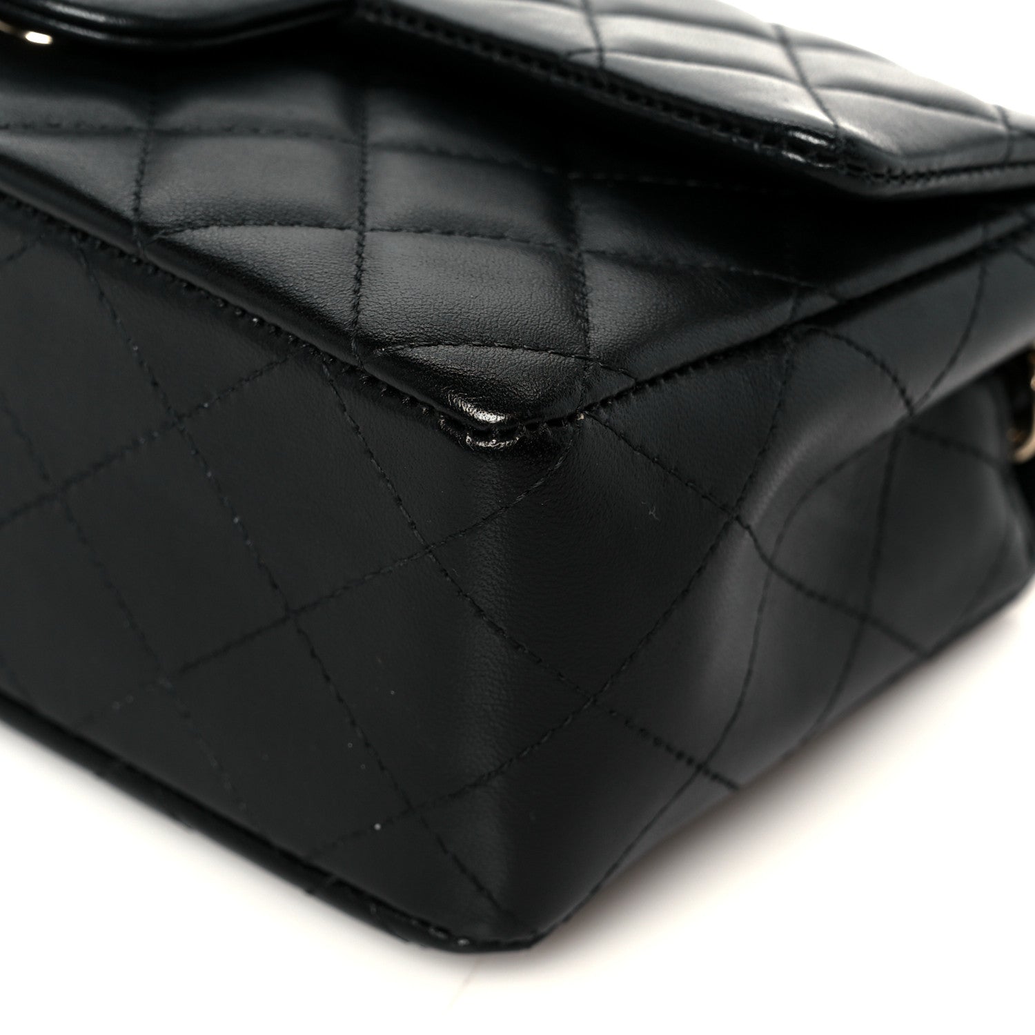 Chanel Lambskin Quilted Mini Rectangular Flap Black 11 of 11