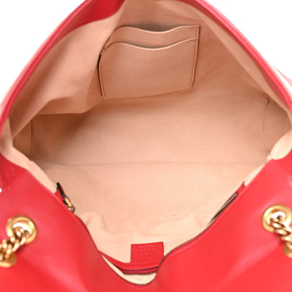 Gucci Calfskin Matelasse Large GG Marmont Shoulder Bag Hibiscus Red 5 of 14