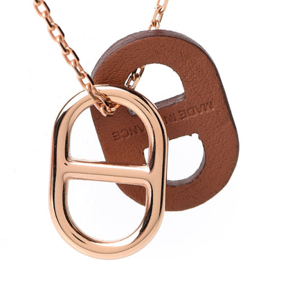 Hermes Swift O'Maillon Pendant Necklace Gold 4 of 7