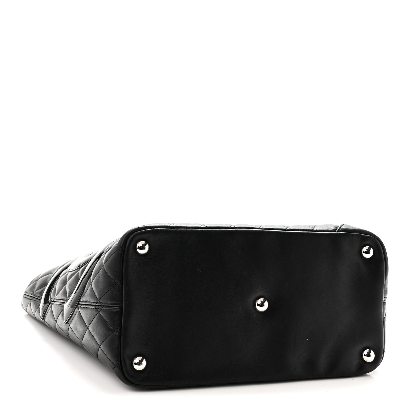 Calfskin Quilted Large Cambon Tote Black