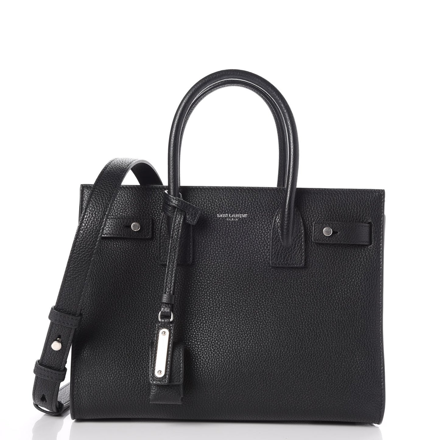 Grained Calfskin Baby Sac De Jour Souple Black
