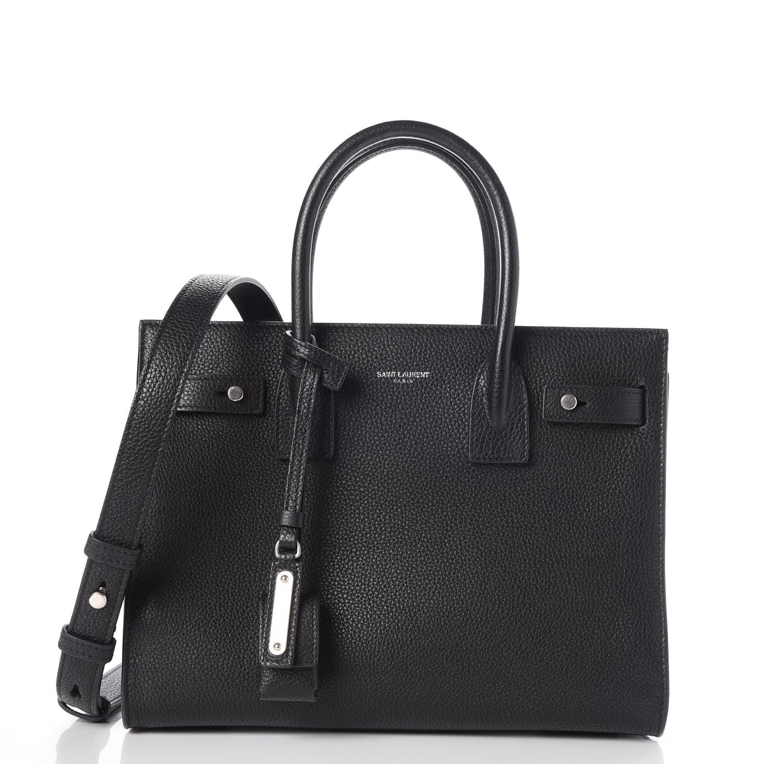 Saint Laurent Grained Calfskin Baby Sac De Jour Souple Black 1 of 8