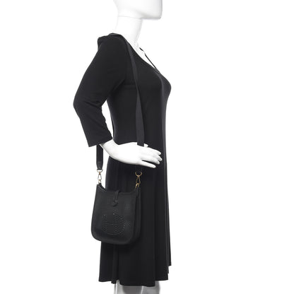 Hermes Taurillon Clemence Evelyne TPM Black 2 of 11