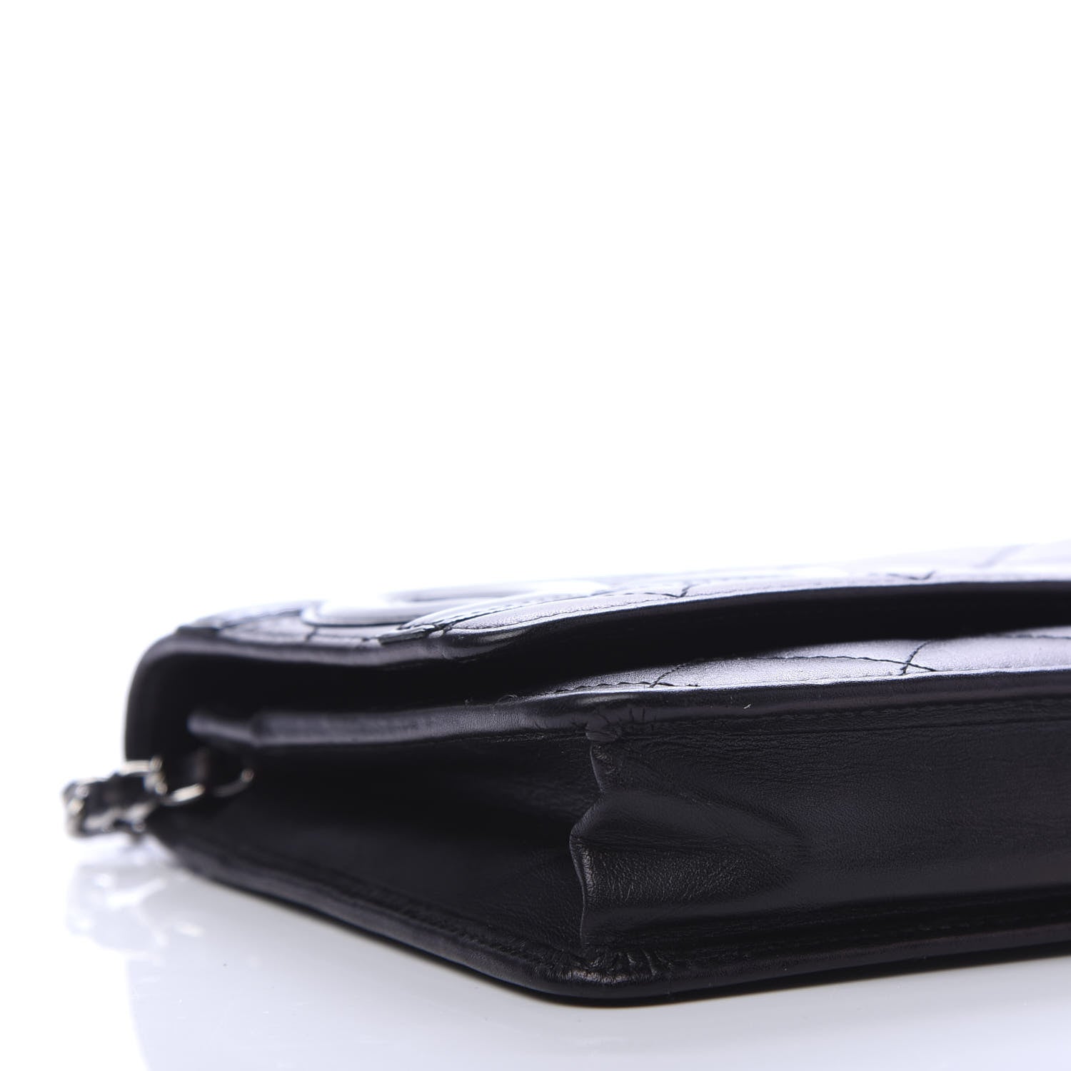 Chanel Calfskin Quilted Cambon Wallet On Chain WOC Black 9 of 11
