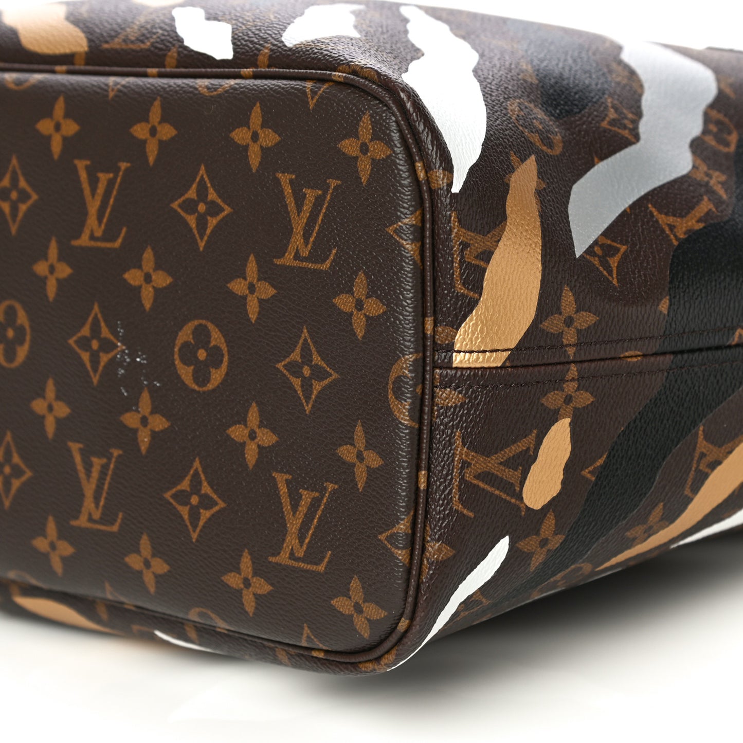 X LOL Monogram Neverfull MM Gold Silver