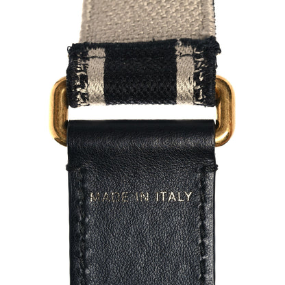 Christian Dior Canvas Embroidered Shoulder Strap Black 5 of 6
