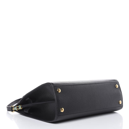 Burberry Grainy Calfskin Small Title Bag Black 4 of 9