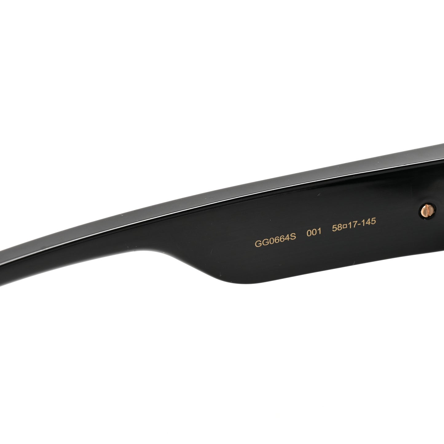 Acetate Rectangle Frame Web Sunglasses GG0664S Black