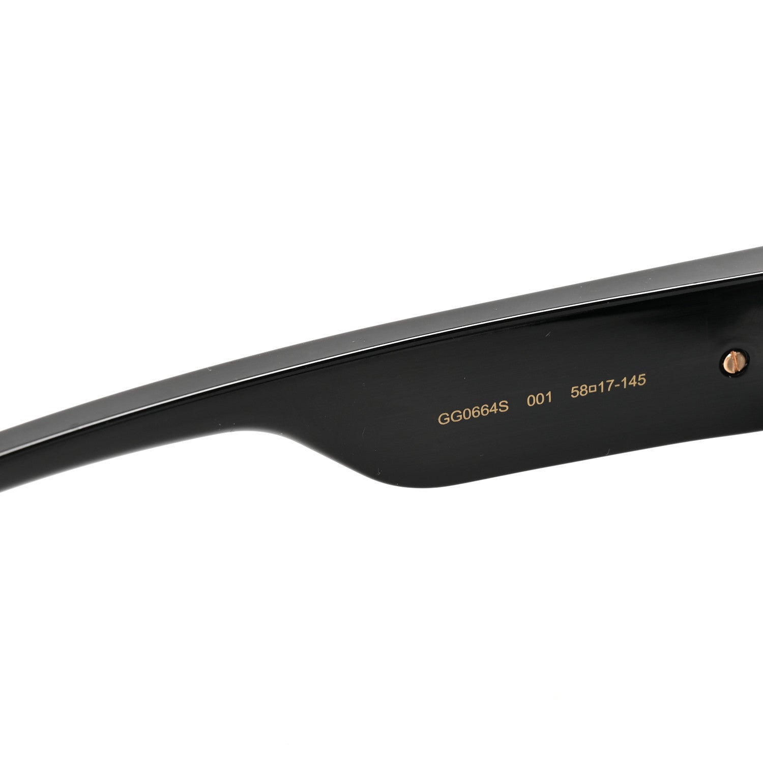 Gucci Acetate Rectangle Frame Web Sunglasses GG0664S Black 5 of 8