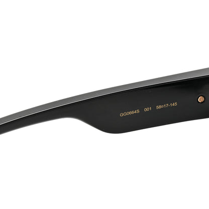 Gucci Acetate Rectangle Frame Web Sunglasses GG0664S Black 5 of 8