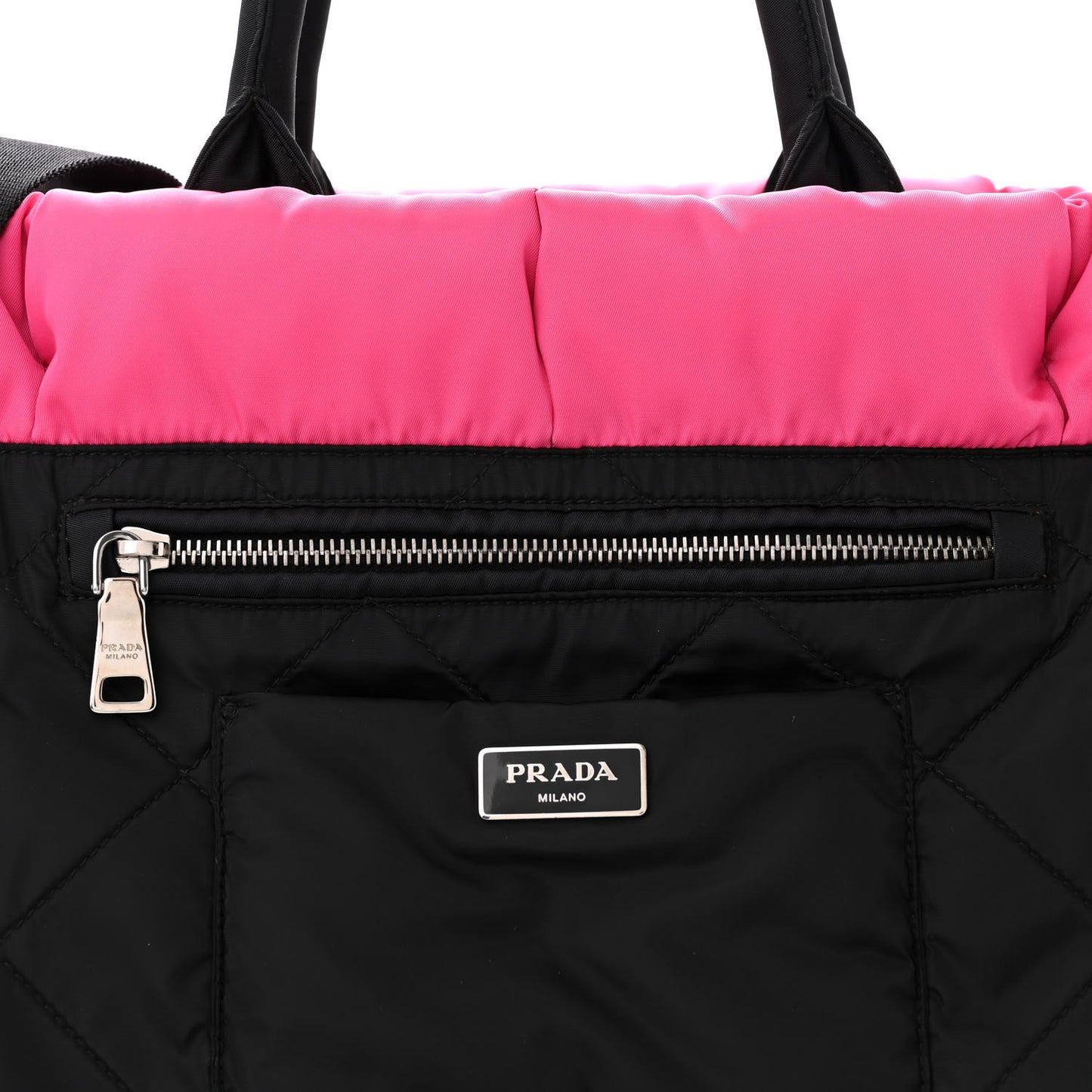 Tessuto Nylon Bomber Tote Fuxia