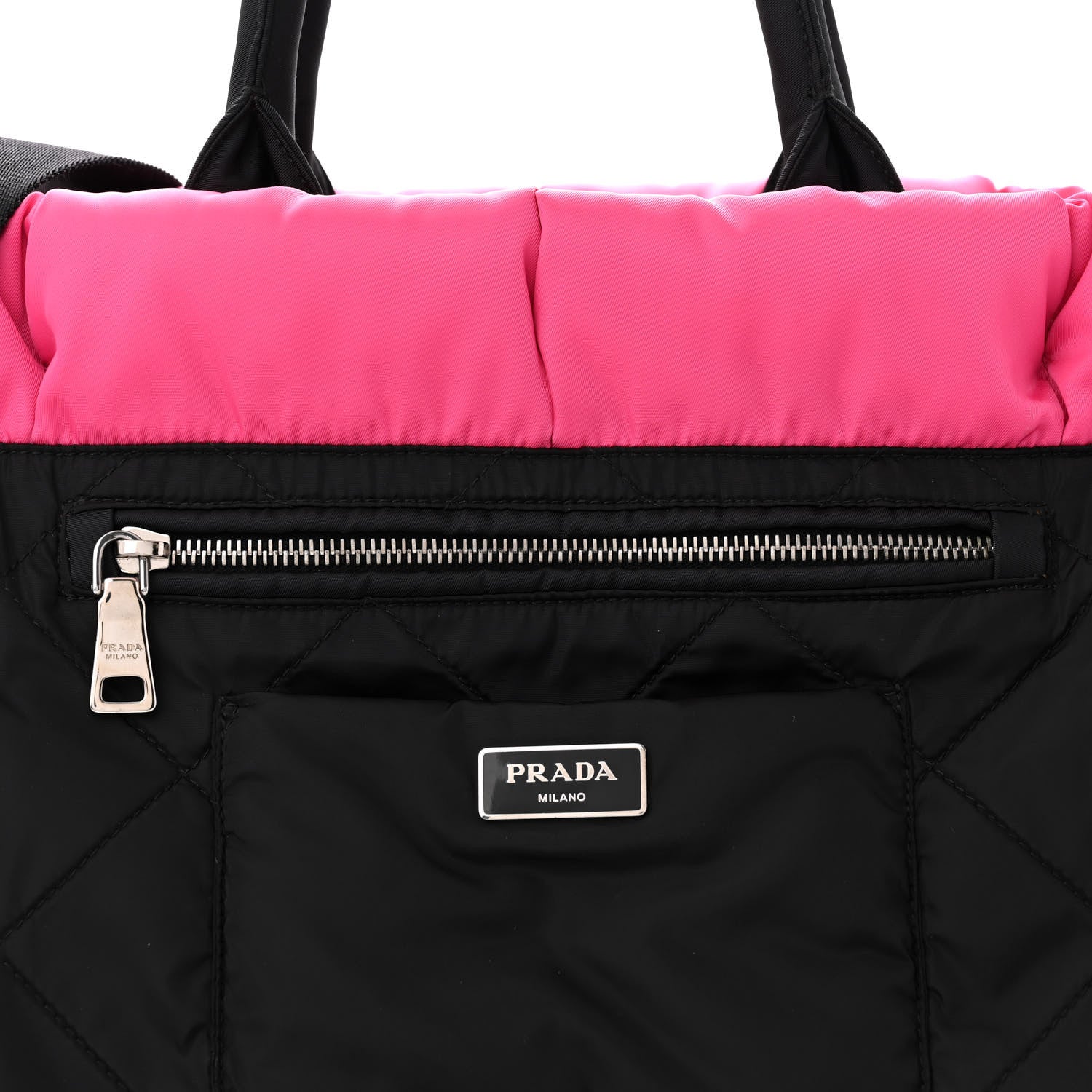 Prada Tessuto Nylon Bomber Tote Fuxia 13 of 19