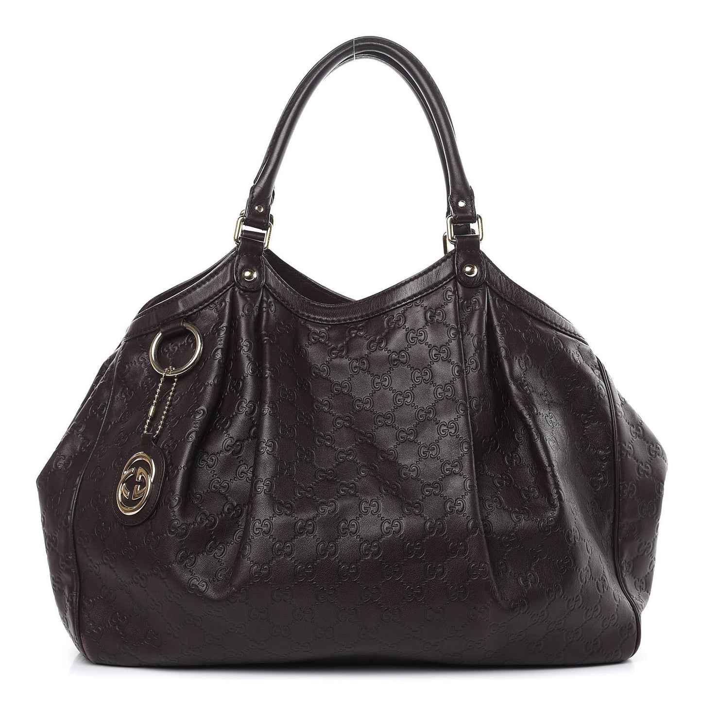 Guccissima Signature Large Sukey Tote Chocolate