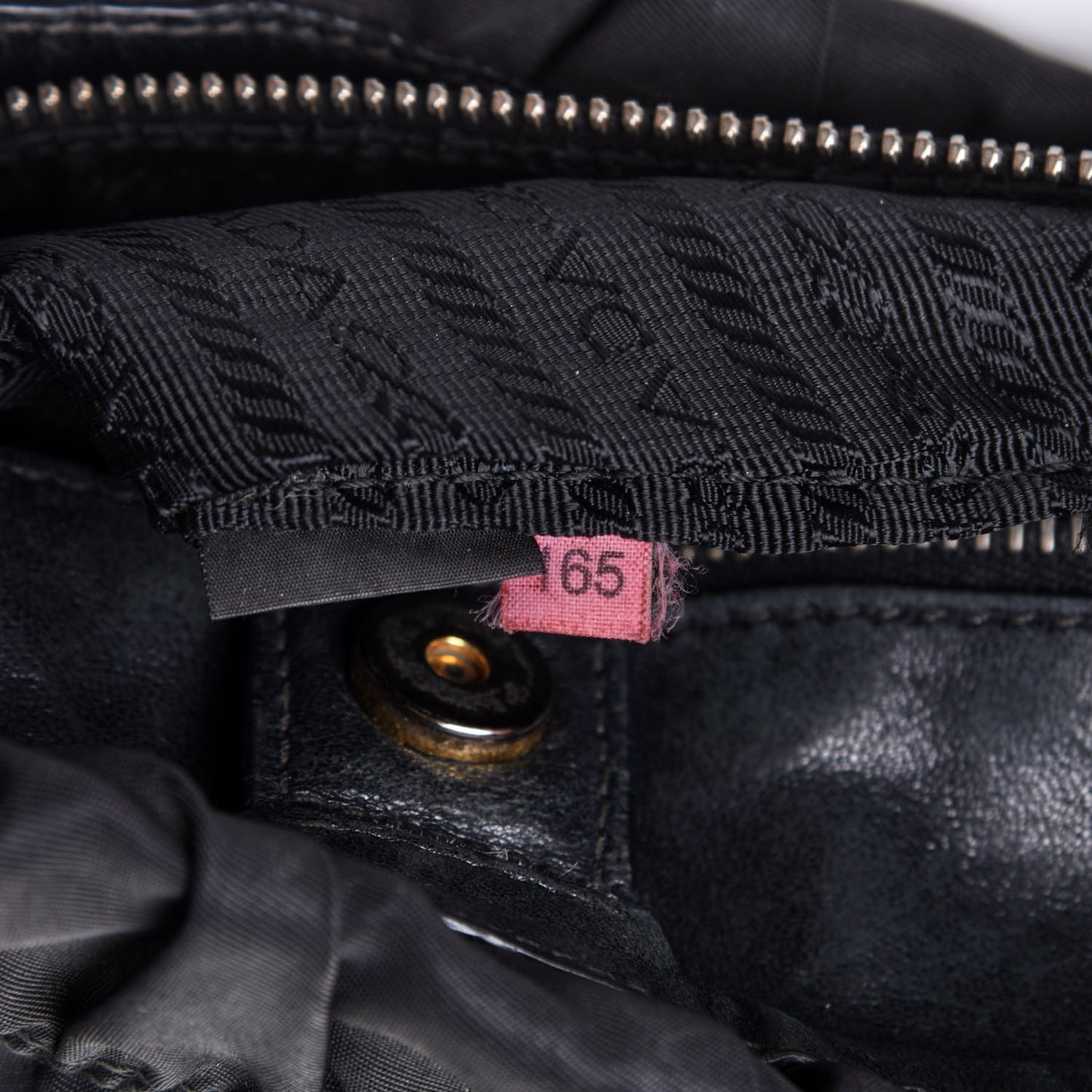 Tessuto Nylon Gaufre Drawstring Tote Black
