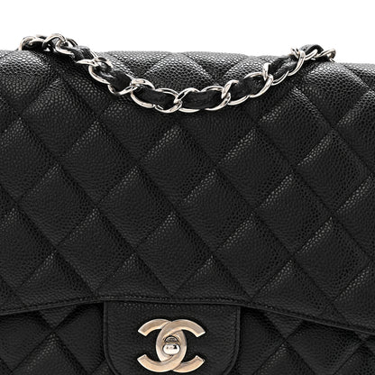 Chanel Caviar Quilted Jumbo Single Flap Black 8 of 15