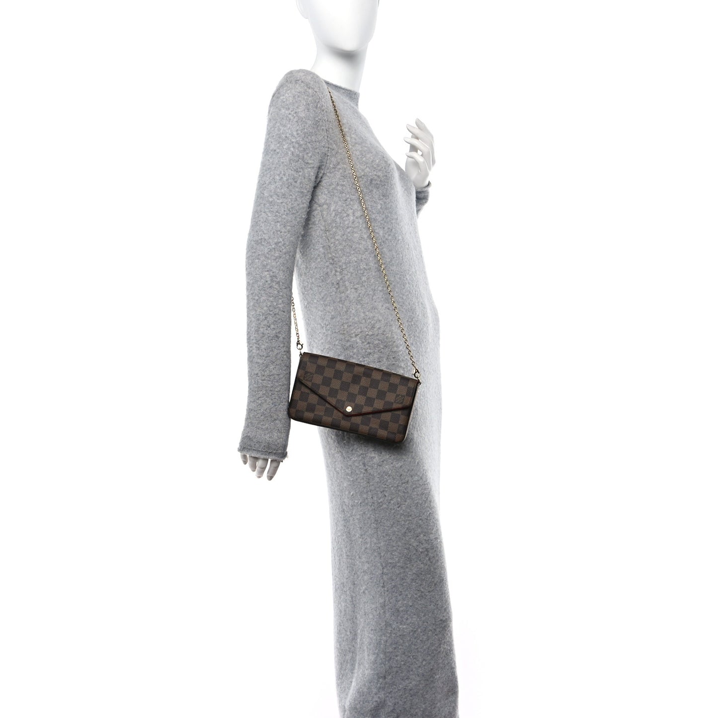 Damier Ebene Pochette Felicie Chain Wallet