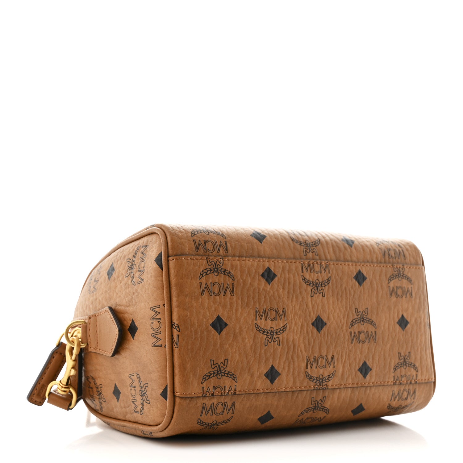 MCM Visetos Small Ella Boston Cognac 4 of 10