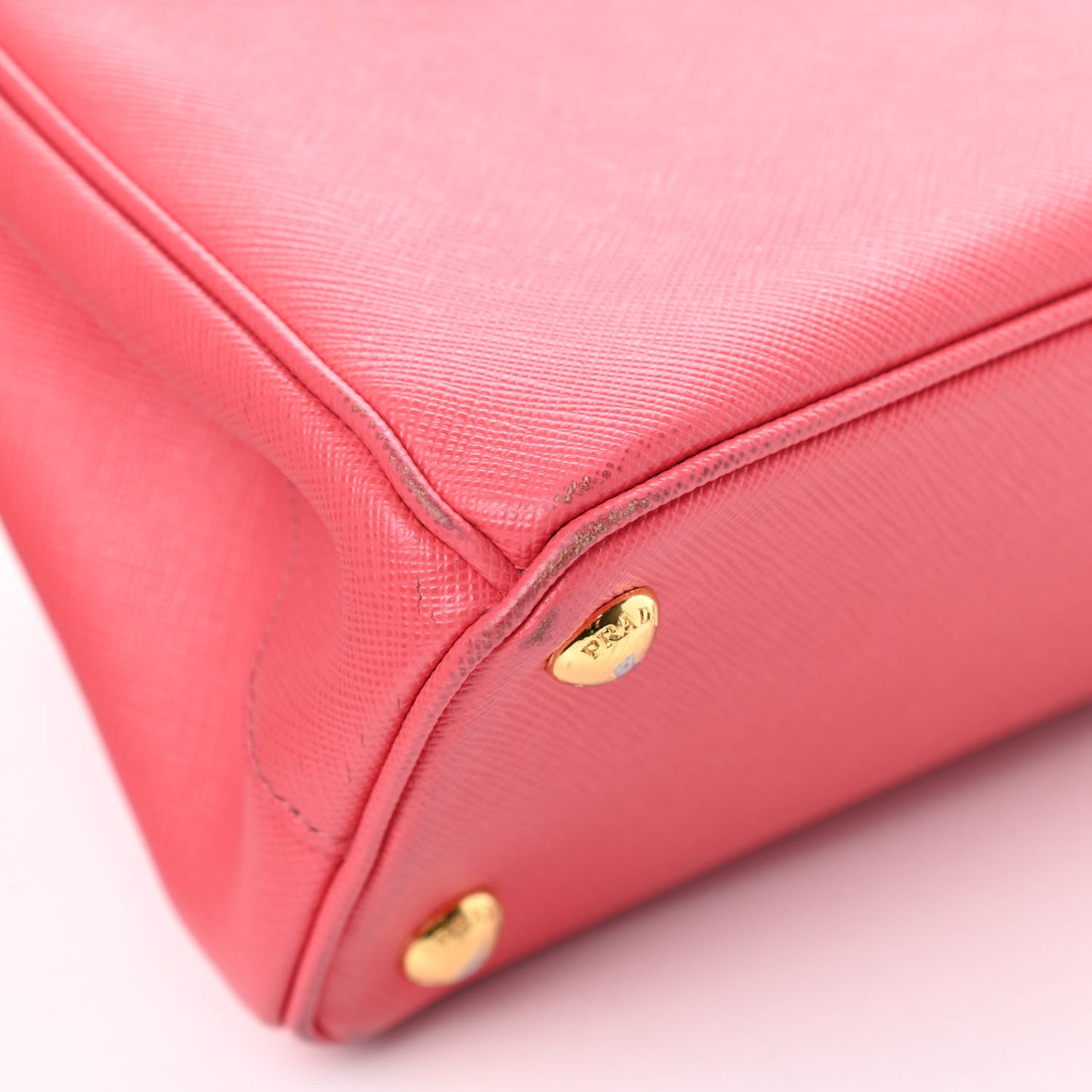 Saffiano Mini Galleria Double Zip Tote Fragola