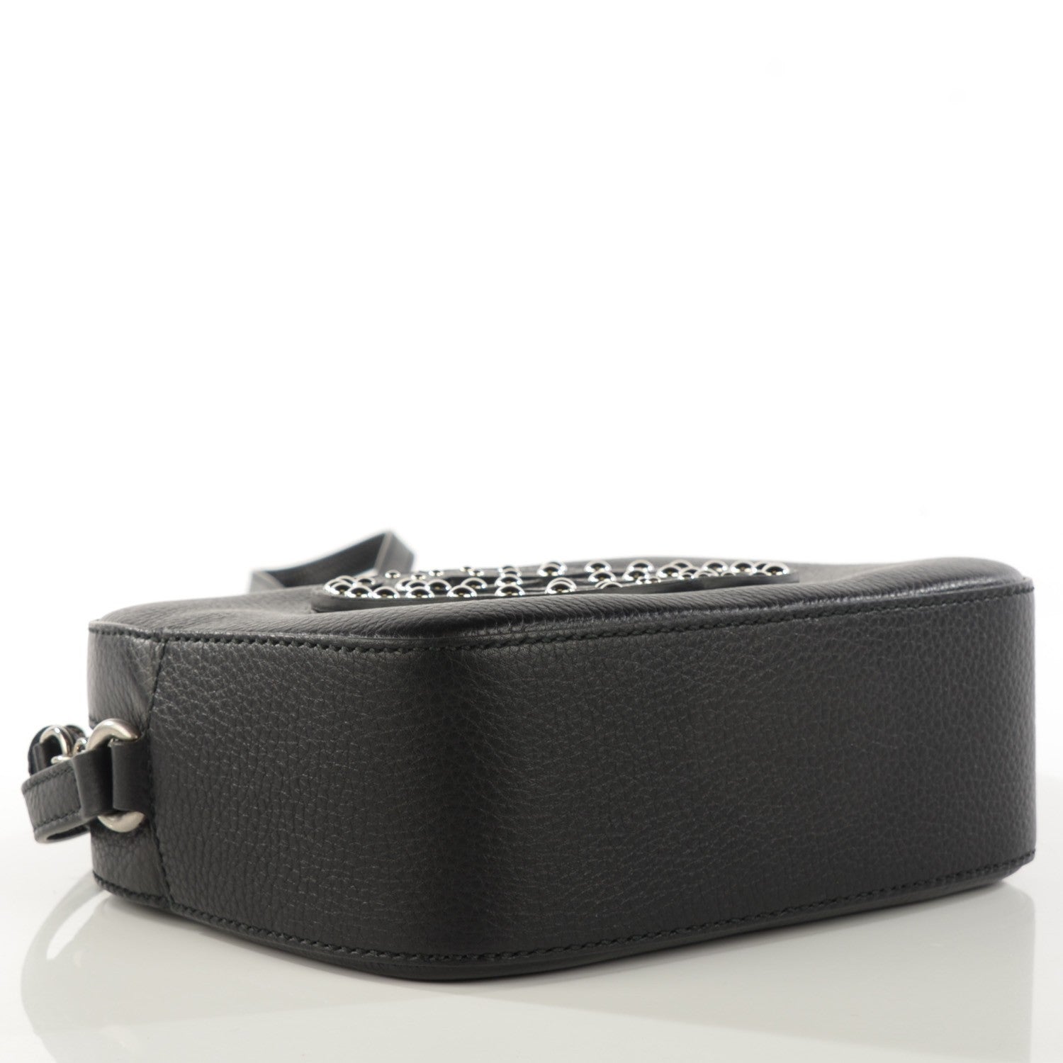 Gucci Pebbled Calfskin Studded Small Soho Disco Bag Black 4 of 7