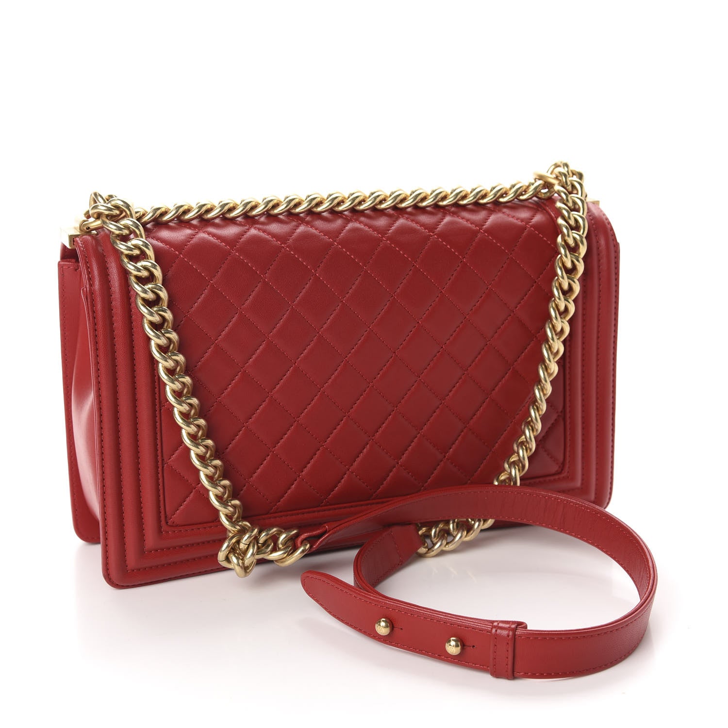 Chanel Lambskin Quilted New Medium Boy Flap Red 3 of 10