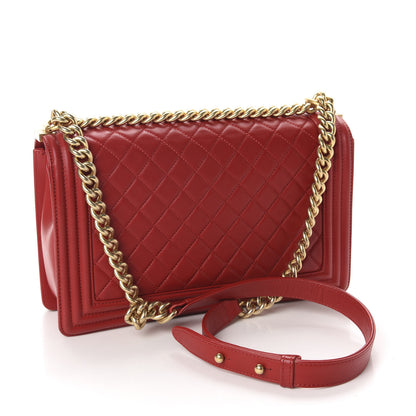 Chanel Lambskin Quilted New Medium Boy Flap Red 3 of 10